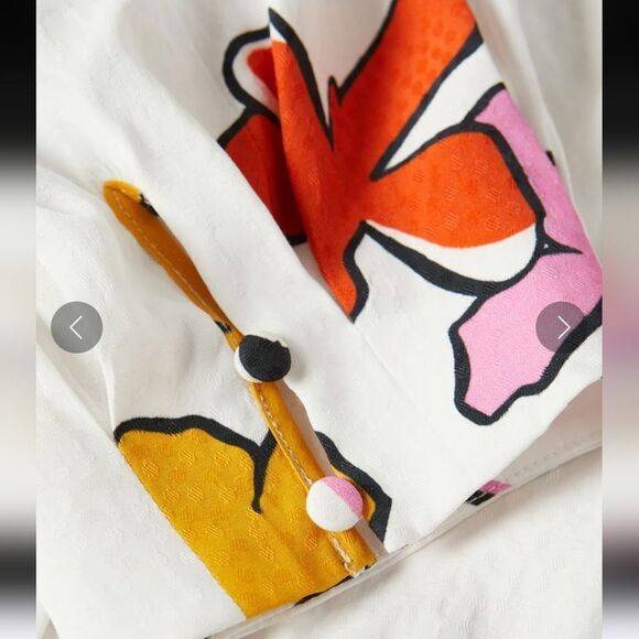 Ted Baker White Floral Wrapping Mini Dress Size 0 - Picture 12 of 13